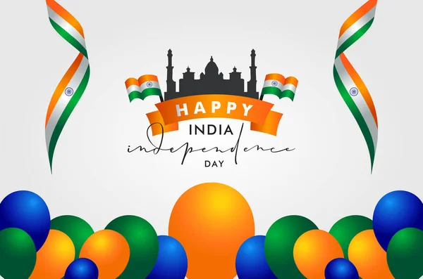 India Día Independencia Antecedentes — Vector de stock
