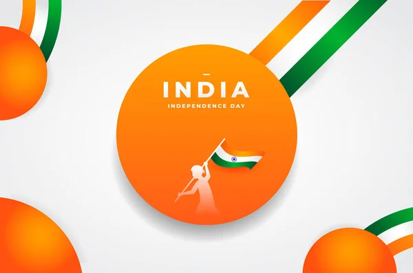 インド独立記念日 背景デザイン — ストックベクタ
