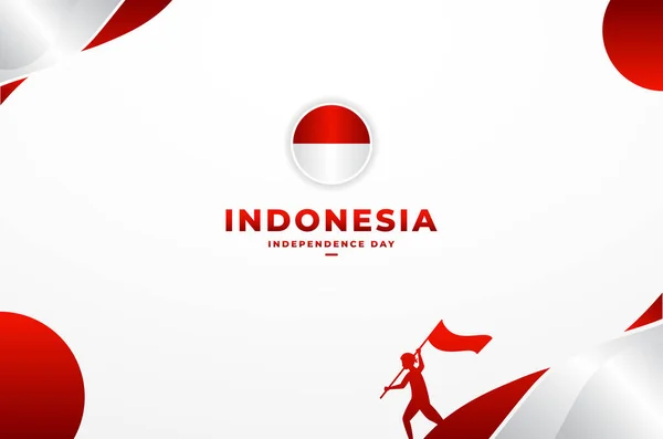 印度尼西亚独立日背景设计 — 图库矢量图片