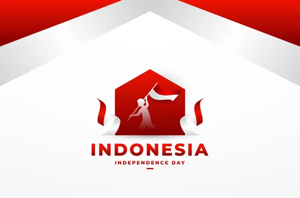 Hintergrunddesign Zum Indonesischen Unabhängigkeitstag — Stockvektor
