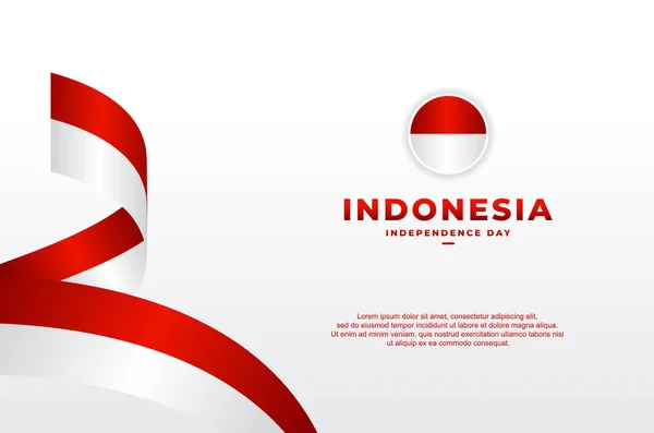 Indonésie Den Nezávislosti Pozadí Design — Stockový vektor