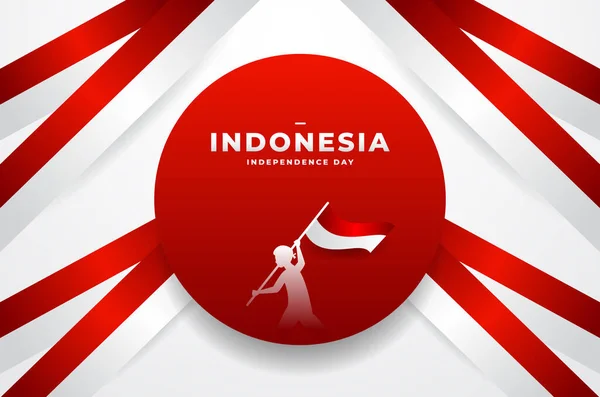 Desain Latar Belakang Hari Kemerdekaan Indonesia - Stok Vektor