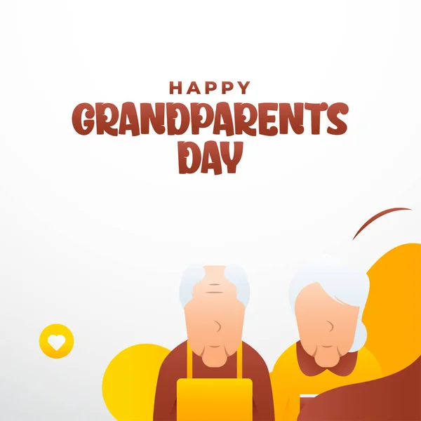Happy Grootouders Dag Ontwerp Achtergrond Voor Groet Moment — Stockvector
