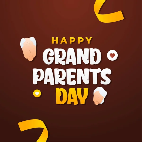 快乐祖父母日设计背景的问候时刻 — 图库矢量图片