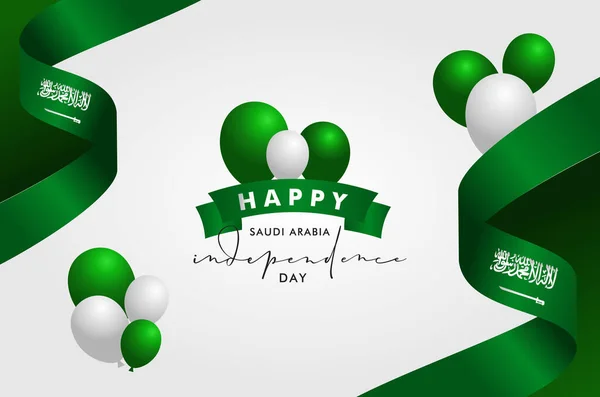 Saudi Arabia Independence Day Design Background Greeting Moment — Stock Vector