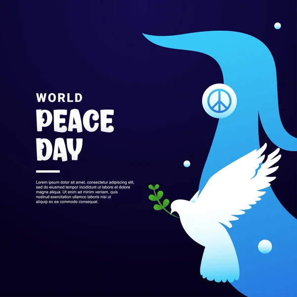 Antecedentes Del Día Internacional Paz Para Momento Saludo — Vector de stock
