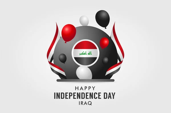 Iraq Independence Day Design Sfondo Momento Saluto — Vettoriale Stock