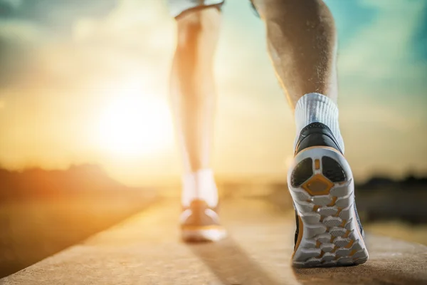 Close up shot of runner's shoes — Stock Photo, Image