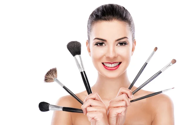 Make-up meisje — Stockfoto