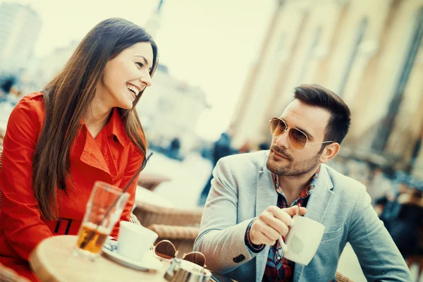 Tempo di caffè in un caffè — Foto Stock