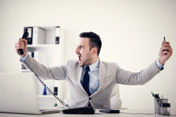 Empresário de stress emocional — Fotografia de Stock