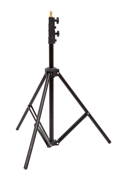 Tripod for studio lighting isolated on the white. Light stand