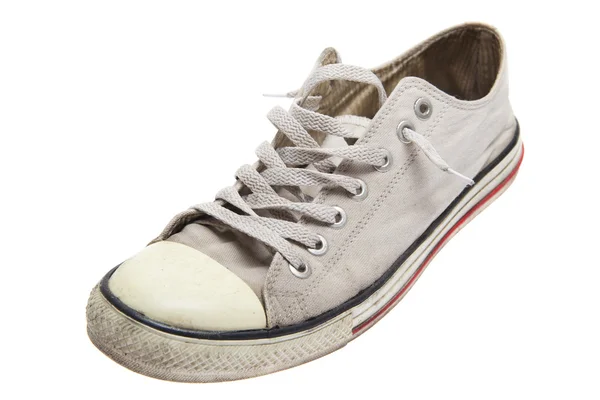 Vintage witte sneaker geïsoleerd — Stockfoto