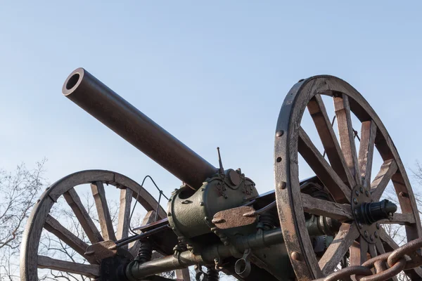 Old style cannon on wheels — Stock Photo, Image