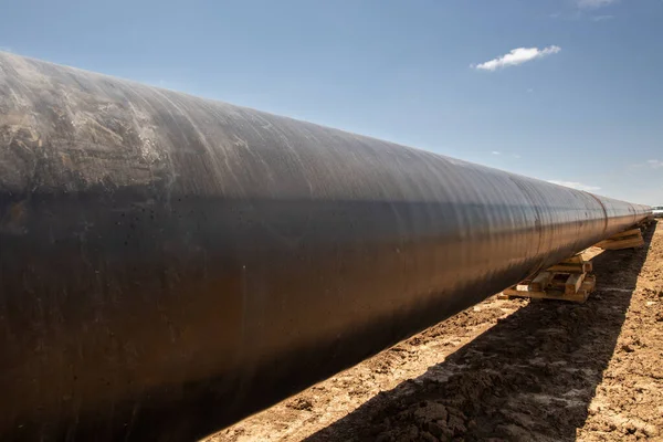 Construction Gas Pipeline New Energy Pipeline Construction — Stock Photo, Image