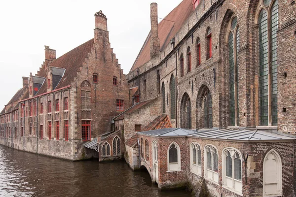 Belles Maisons Long Des Canaux Bruges Belgique Destination Touristique Europe — Photo