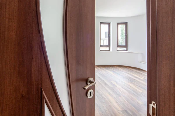 Откройте Дверь Пустую Комнату Внутри Добро Пожаловать Новый Дом — стоковое фото