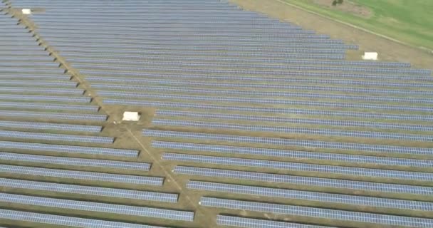 Images Aériennes Parc Solaire Photovoltaïque Centrale Solaire Ferme Haut Energies — Video