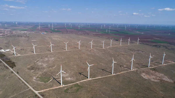 Moinho Vento Para Produção Energia Elétrica Energia Verde Energias Renováveis — Fotografia de Stock