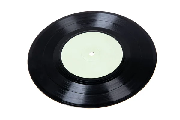 Old Vinyl Disc Isolated White Old Vintage Vinyl Record —  Fotos de Stock