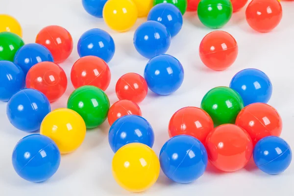 Красочные Пластиковые Мячи Детской Площадке — стоковое фото