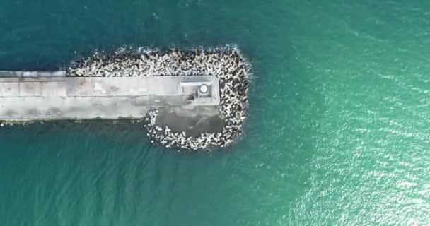 Top View Lighthouse Varna Bulgaria Varna Sea Capital Bulgaria — Stock videók