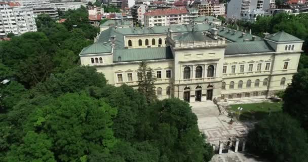 Varna Arkeoloji Müzesinin Havadan Görünüşü Varna Bulgaristan Deniz Başkentidir — Stok video
