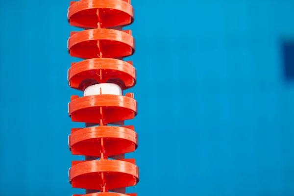 Primo Piano Della Corsia Nuoto Piscina Piscina Plastica Galleggiante Onda — Foto Stock