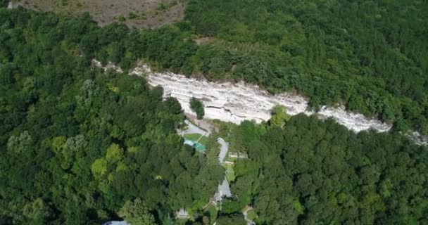 Video Aereo Del Monastero Aladzha Medival Complesso Monastico Ortodosso Grotta — Video Stock