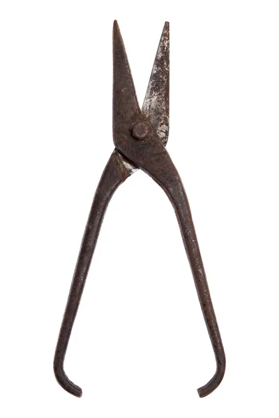 Vecchie forbici in metallo arrugginito — Foto Stock