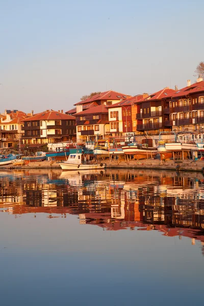 Weergave van nessebar, oude stad aan de Zwarte Zee kust van Bulgarije — Stockfoto