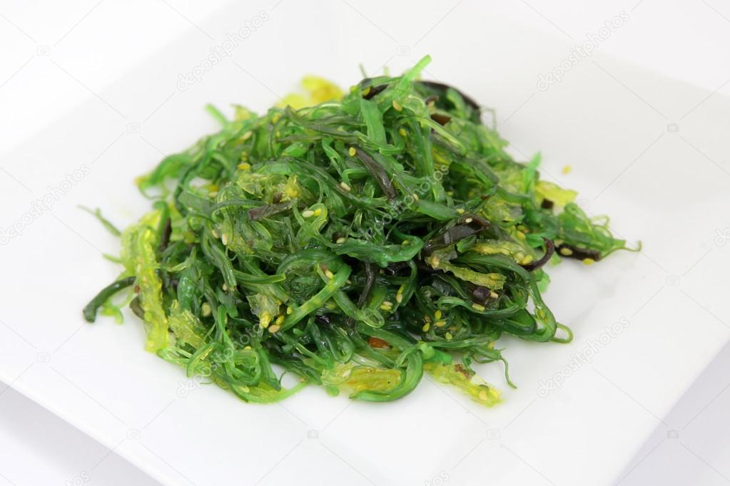 Chuka Wakame seaweed salad.  Traditional japanese food