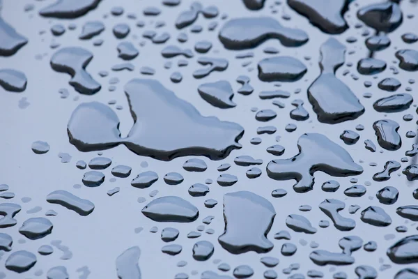 Metallic background with water drops — Stock Photo, Image