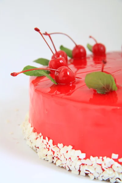 Close-up of cherry cake — Stock Photo, Image