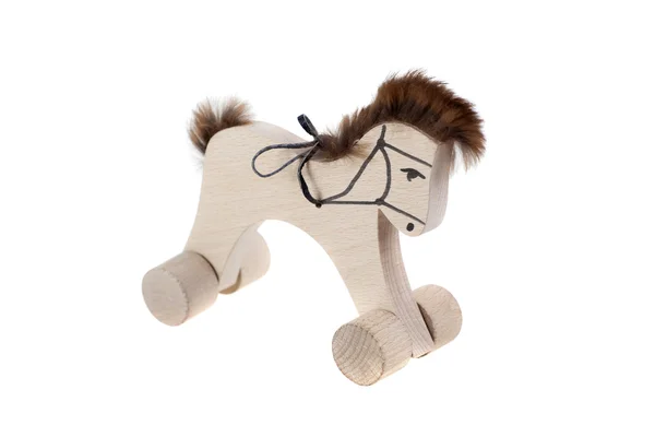 Houten speelgoed. Paard — Stockfoto