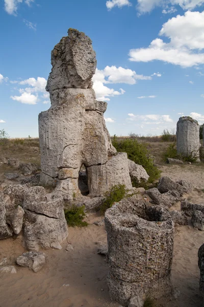 Bosque de piedra cerca de Varna, Bulgaria, Pobiti kamani, fenómeno de la roca — Foto de Stock