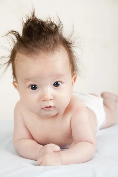 Cute little baby boy, with fancy haircut — Stock Photo, Image