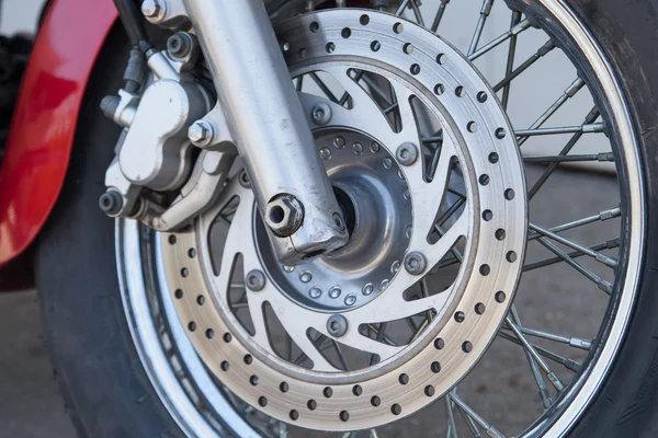 Sistema de freio de disco em uma motocicleta — Fotografia de Stock