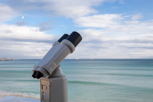 Tourist binoculars for sightseeing from the highest point — Stock Photo, Image