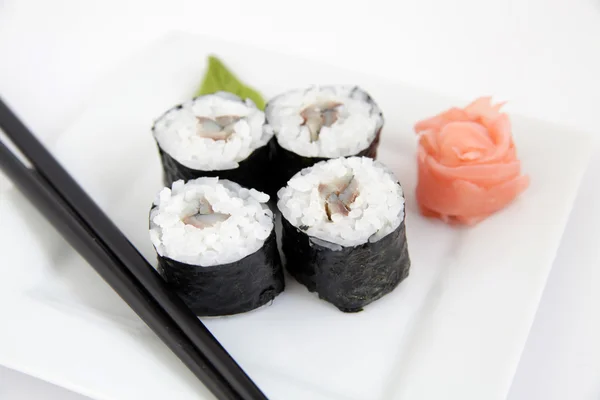 Hosomaki, sardinella. Traditional japanese sushi rolls — Stock Photo, Image