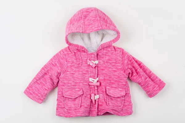 Sevimli pembe çocuk kış ceket
