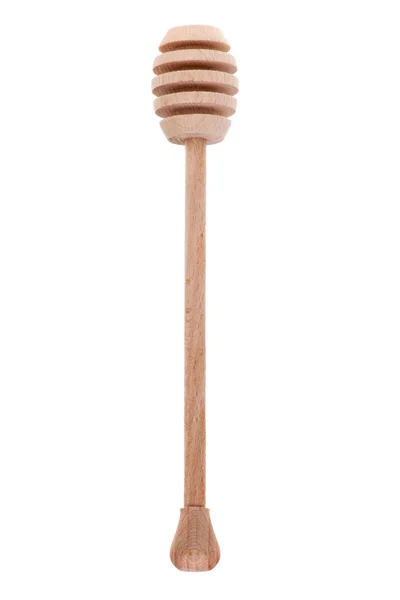 Wooden honey stick isolated on white background — Stock Photo, Image