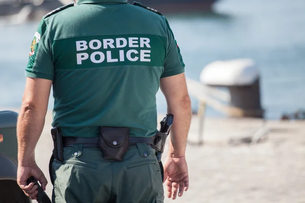 Nahaufnahme eines Grenzpolizisten — Stockfoto