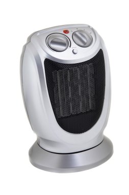 Beyaz arka plan üzerinde izole bir elektrikli ısıtıcı.