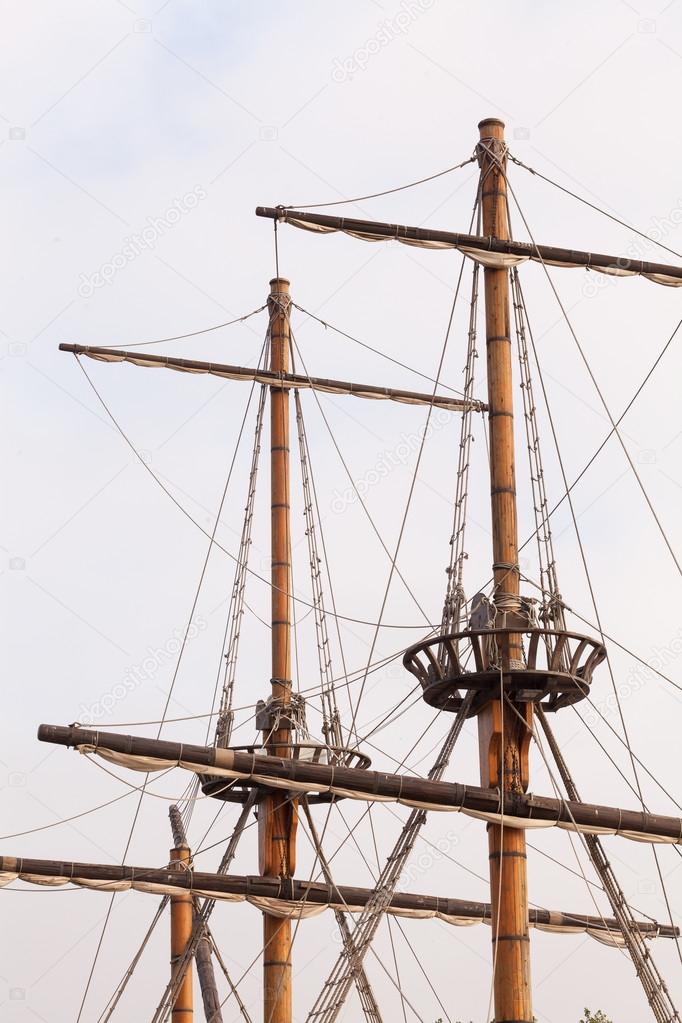 Masts of a pirate ship