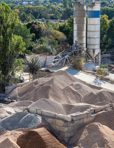 Sabit Beton Fabrikası, İki rulo Karıştırıcı, Kum Kumu İnşaat için ezilmiş Taş materyali
