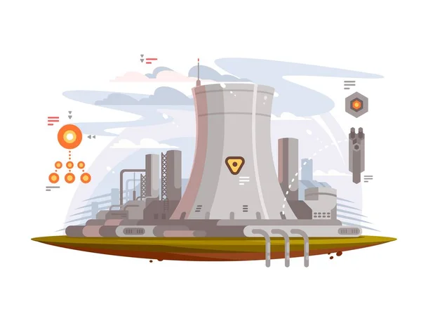 Potente reactor nuclear — Vector de stock