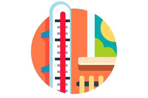 온도를 측정하기 위한 온도계 — 스톡 벡터