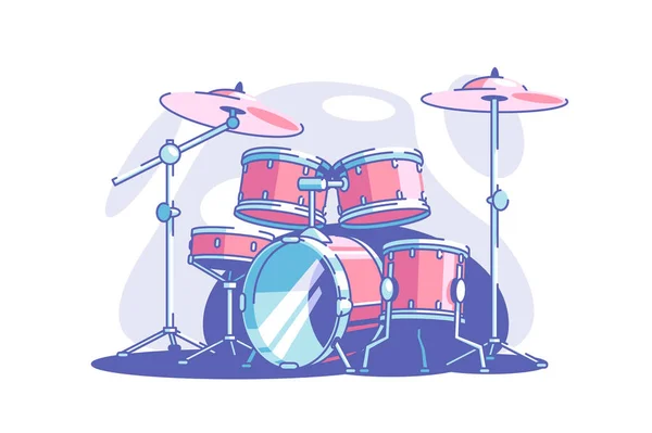 Professionele drumset — Stockvector