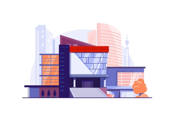 Bâtiment urbain moderne centre d'affaires — Image vectorielle
